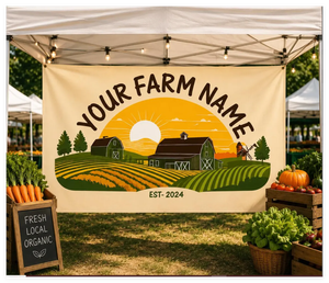 Bannière personnalisée pour marché fermier, toile <span class=keywords><strong>de</strong></span> fond pour stand <span class=keywords><strong>de</strong></span> ferme locale, impression vinyle et expédition - Product Image 5