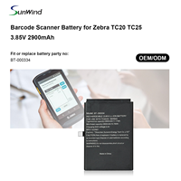 Batterie au lithium de remplacement pour Zebra BTRY-TC2X-PRPK1-01 TC20 TC25h BT-000334 3.85V 2900mah Scanner de codes-barres PDA Tablette