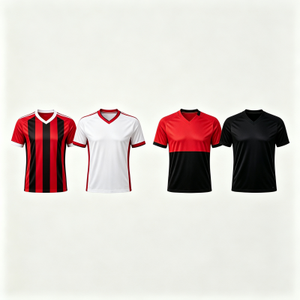 Camiseta de Fútbol Estilo <span class=keywords><strong>Flamengo</strong></span> con Estampado por Transferencia de Calor, Versión para Fanáticos, Secado Rápido, Transpirable, Unisex, Personalizable, Venta al Por Mayor OEM - Product Image 1