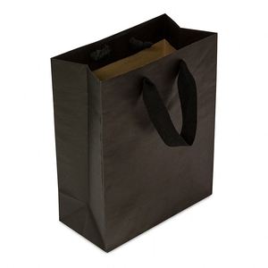 Sacs cadeaux, petits sacs fourre-tout avec poignées en ruban de tissu pour boutiques, commerces de détail, mariages, anniversaires, sacs en papier - Product Image 4