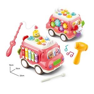 Baohan nouveau 6 en 1 enfants activités jouets bébé Bus jouet <span class=keywords><strong>musique</strong></span> <span class=keywords><strong>Piano</strong></span> Fashing jouer enfants <span class=keywords><strong>jeux</strong></span> pour l'intelligence - Product Image 1