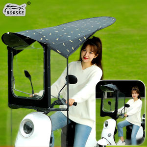Parapluie personnalisé pour moto vélo électrique <span class=keywords><strong>Scooter</strong></span> Parasol extérieur coupe-vent Queue d'aronde Revêtement noir Moteur <span class=keywords><strong>Abri</strong></span> contre la pluie - Product Image 5