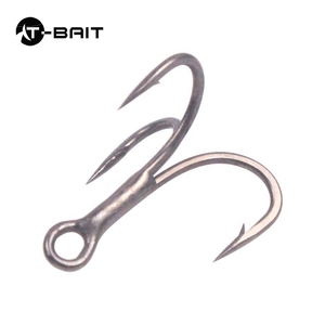 SKU Unterschied liche Form Mehrere Größen Angeln Drillinge Kohlenstoffs tahl Zinn beschichtung Dreifach haken Salzwasser 3x Drillings haken Angeln - Product Image 2