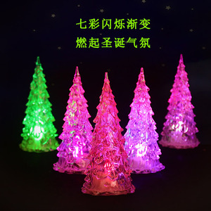 Acrylic Christmas <b>Tree</b> Night Light Led <b>Lighting</b> Tabletop Decor For Youth - Product Image 5