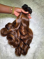 Meilleures ventes : Lots de cheveux humains vietnamiens 100% bruts, couleur mèches blondes, double trame, vente en gros, fournisseurs de cheveux indiens bruts 613