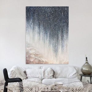Handmade Oil Painting Rectangle Modern Minimalist Living Room Sofa Background <b>Wall</b> Decor Art Impressionism Metal <b>Frame</b> - Product Image 2