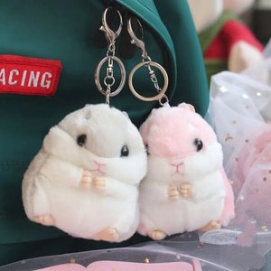 Porte-clés en peluche Hamster Mignon 10cm, Pendentif en Coton PP Doux pour Sac à Dos Fille, Jouet Poupée Adorable - Product Image 3