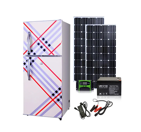 Solar Powered Factory Price  Double  Door Low Noise  LP-BCD138 138L  CFC Free Refrigerators for Home Use