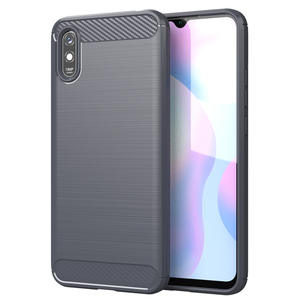 Funda Protectora para Teléfono <span class=keywords><strong>Redmi</strong></span> 9A 9C, Diseño Moderno con Textura de Fibra de Carbono Cepillada, TPU Suave, Resistente a Impactos - Product Image 4