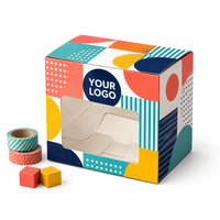 Boîte personnalisée imprimée avec fenêtre transparente, emballage de papeterie et boîte en papier 350 g/m² pour la vente au détail