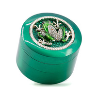 GZ336311 Hotsale 63mm 4 Layers Metal Zinc Grinder Tobacco Spice Herb Grinder Animal Design Smoking Accessories