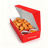 Churros personnalisés d'usine à emporter frites crêpes poulet popcorn support boîte d'emballage en papier avec insert de trempage Logo