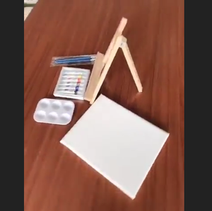 Vente en gros de chevalet en toile aquarelle pour enfants École Set de <span class=keywords><strong>dessin</strong></span> artistique pour artistes Set de <span class=keywords><strong>peinture</strong></span> chevalet en toile pour enfants - Product Image 4