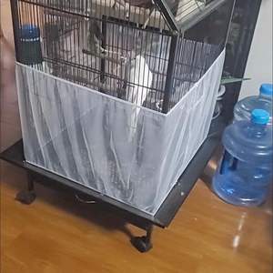 Papağan kafesleri için kuş kafesi kapak ağı yapılandırılmış Mesh tozluk anti-dağılım gıda koruyucu aksesuarları - Product Image 5