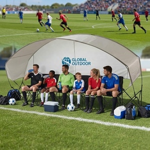 Hete Aanbieding: Teambank met Afdak, Snelle Opbouw, Draagbare Opvouwbare Voetbal Zitbank, 6 Zitplaatsen voor Sport, Kamperen en Buitenactiviteiten - Product Image 3