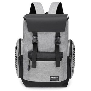 Fashion <b>Backpack</b> <b>Large</b> Capacity 14 Inch Laptop Bag Business Travel Teenager Unisex Gray Black - Product Image 5