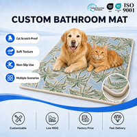 Tappetino a Forma di Palma di Cocco Lavabile Antiscivolo, Tappeto per Cani e Gatti, Tappetino da Bagno, Logo Personalizzato OEM, Produzione all'Ingrosso