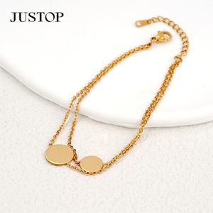 PVD 18K 24K Oro Cubano Serpiente "o" en forma de Stud Twisted Handcrafted Link Italian Charms Pulseras Acero Inoxidable - Product Image 3