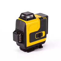 Niveau laser industriel portable à 12 lignes, auto-nivelant à 360 degrés, DEW Green, avec alimentation par batterie au lithium