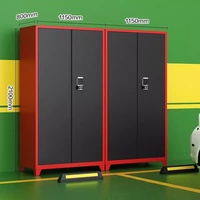 Armoire de rangement pour outils en métal, robuste, assemblée, avec serrure à code, résistante à la rouille, pour l'organisation d'atelier et de garage, armoire en acier
