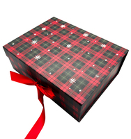 Boîte cadeau pliable magnétique personnalisée, boîte cadeau en papier pliable avec fermeture magnétique pour cadeau de Noël