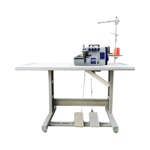 New Direct Drive Flat-Bed Industrial Overlock <b>Sewing</b> <b>Machine</b> High-Speed 5000 Stitches/Minute 4.8 Stitch Length Double Needle - Product Image 1