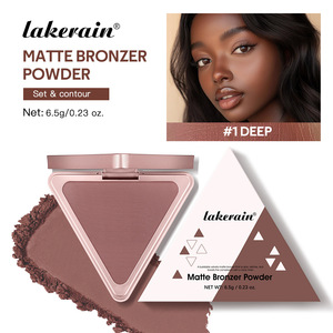 Lakerain Triangle Matte <span class=keywords><strong>Bronzer</strong></span> Setting Powder Impermeable Soft Matte Powder <span class=keywords><strong>Bronzer</strong></span> <span class=keywords><strong>para</strong></span> poros grandes Tono de <span class=keywords><strong>piel</strong></span> desigual Cara aceitosa - Product Image 5