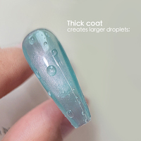 OEM ODM Top Coat Goutte d'Eau Style Designer Français DIY Gel UV LED pour Nail Art Non Toxique Écologique Bouteille 15ml Emballage Personnalisé