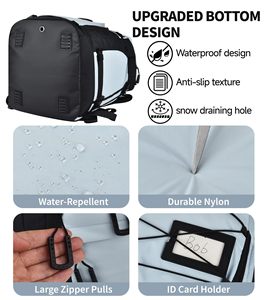 Sac à dos de ski extensible 55L-70L tendance 2026 avec compartiment pour casque et sac à bottes de ski - Product Image 6