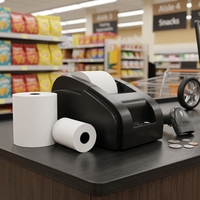 Rollos de Papel Térmico de una Sola Capa de 57x35 mm en Oferta para Máquinas POS y Cajas Registradoras, Compatibles con Papel para Tarjetas de Crédito