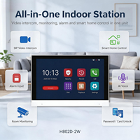 Moniteur intérieur Linux H802D 2W 7 pouces, station d'interphone vidéo 2 fils pour la rénovation de bâtiments d'appartements anciens