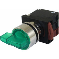 Commande industrielle AC/DC 24V 220V 2/3 Position autobloquant réinitialisation tête circulaire lumière LED longue poignée sélecteur rotatif