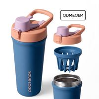 2024 nouveauté bouteille shaker en acier inoxydable de 26oz, bouteille shaker pour shake protéiné, bouteille shaker de sport avec couvercle