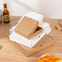 Boîte à pizza personnalisée à emporter, taille et logo sur mesure, conteneur en papier kraft biodégradable avec revêtement UV et dorure à chaud pour la restauration