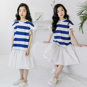 Robe longue rayée colorée pour filles, style western, pour fêtes, pour bébés, achat en gros de Chine pour l'été, pour enfants - Product Image 5