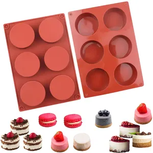 <span class=keywords><strong>Moule</strong></span> à savon en cylindre <span class=keywords><strong>rond</strong></span> à 6 cavités fait à la main pour Cupcake, savon fait à la main, Muffin, gâteau, gâteau au fromage - Product Image 1