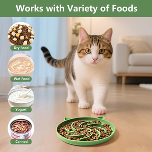 Pet Licking Slow Feeding <b>Mat</b> for Cats & Dogs Non-Slip Base Anti-Choking Design Portable Waterproof <b>Silicone</b> Indoor/Outdoor Use - Product Image 2