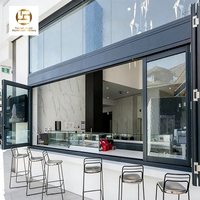 Fenêtre pliante motorisée en aluminium et verre, insonorisée et isolante thermiquement, idéale pour la cuisine – Meilleure vente en gros