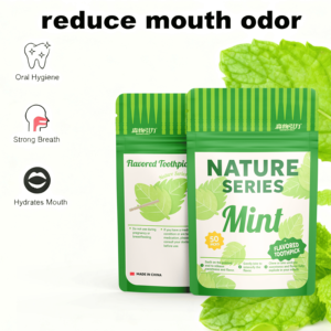 Tusuk Gigi Kayu Terbaik dengan Rasa Buah Ramah Lingkungan dan Sekali Pakai Rasa Tea Tree Mint untuk Dewasa Berhenti Merokok - Product Image 4