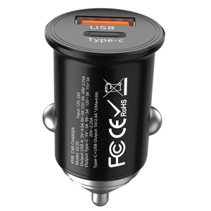 Tendenza 45W QC3.0 PD 3.0 ricarica rapida per auto 5V/3A 20W USB tipo C tutto in metallo Mini SCP telefono cellulare veloce 5V/3A 20W USB tipo C - Product Image 2