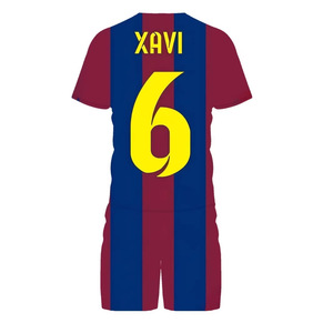 Conjunto de Camiseta de Fútbol para Hombre Barcelona Xavi 6 Sublimada de Secado Rápido con Cuello Redondo para Adultos, Ropa Deportiva para Todas las Temporadas - Product Image 2