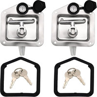 Camper RV remorque porte boîte à outils poignée en T 2 camion boîte à outils loquet de remplacement serrure en acier inoxydable