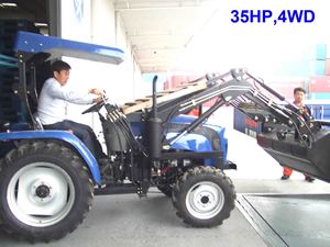 35hp để 120hp Máy kéo bên phải thay đổi 8f + 8R kết thúc trước loader backhoe thủy lực cabin - Product Image 4