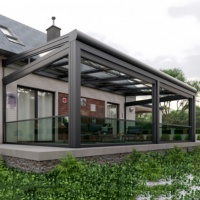 Véranda 4 saisons sur pied personnalisée véranda solarium serre maison en verre aluminium jardin d'hiver véranda véranda