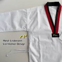 Kimono de Taekwondo Professionnel pour Adultes et Enfants, Conception Respirante en Maille sous les Bras pour l'Entraînement et la Compétition