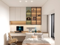 Ensemble de meubles de chambre classiques modernes avec lit inclinable en bois écologique et panneaux de particules, armoire et commode pour la maison, l'hôtel et les centres commerciaux