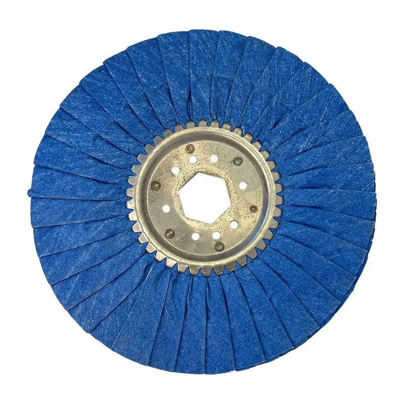 HENGHUA2024ステンレス鋼の粗い細かい研磨用の青い布のバフ研磨ホイール