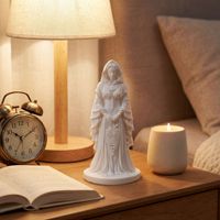 Figurine de sorcière gothique imprimée en 3D, statue de déesse de la fantaisie sombre, sorcière mystique à capuche, décoration de bureau, sculpture, modèle