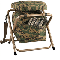 Fauteuil pivotant camouflage moderne en gros avec glacière et sac de rangement - Mobilier d'extérieur pliable, durable et stable pour la pêche/la plage