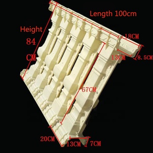 Stampo Europeo in Plastica ABS per Balaustre in Calcestruzzo Gettato in Opera, Design Moderno Classico Bianco, Forma Quadrata o Rotonda, Facile da Usare - Product Image 3